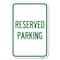 Signmission Reserved Parking Heavy-Gauge Aluminum Sign, 12" x 18", A-1218-22992 A-1218-22992 - alternate 1